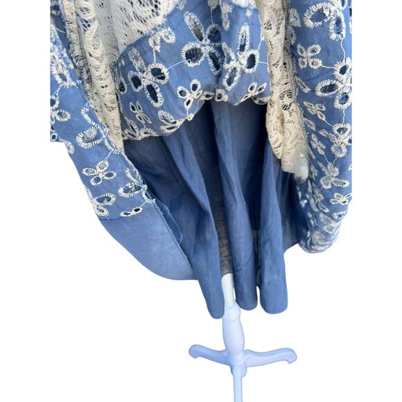 Colori di Mare Italian Boho Embroidered Lace Dress Eyelet Paisley Size XL - Picture 6 of 9